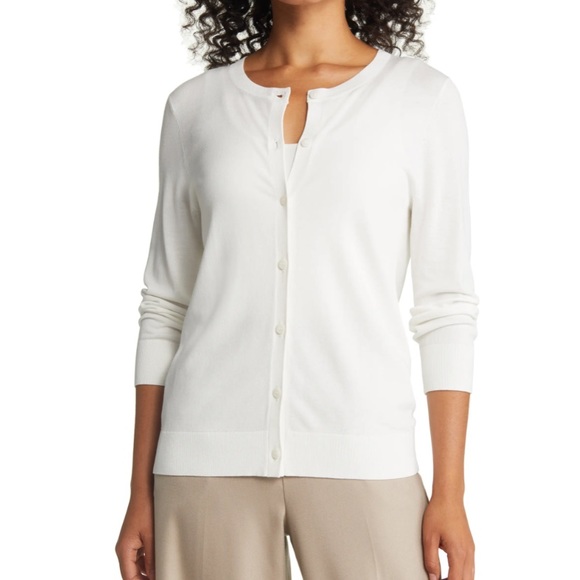 New Nordstrom cardigan in Ivory Cloud color size large - Picture 3 of 6